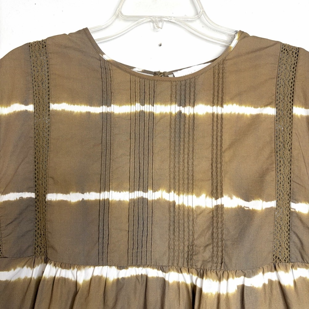 Anthropologie Corey Lynn Calter Tunic Dress S Brigid Brown Tie Dye Boho Mini - Picture 6 of 10